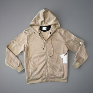 NWT Hudson And Barrow Zip Up Hoodie Oatmeal Men's Size Large